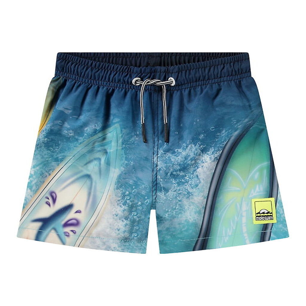 Molo Badeshorts - UV50+ - Niko - Surf Art Blue Chill