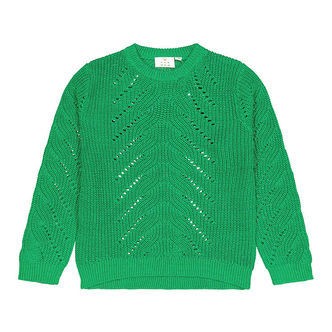 The New Bluse - Strik - TnJiva - Bright Green m. Glimmer