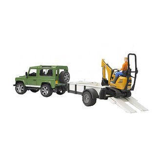 Bruder Bil - Land Rover Defender og JCB Excavator... - 02593