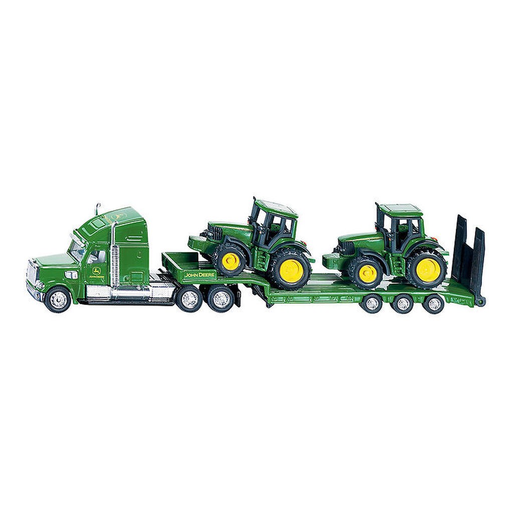 Siku Lastbil m. 2 Traktorer - 1:87 - Low Loader With John Deere