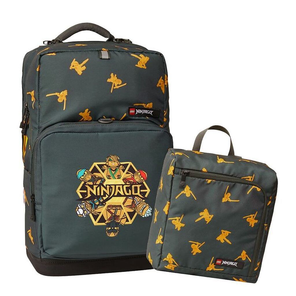 LEGOÂ® Ninjago Skoletaske m. Gymnastikpose - Golden Team - Grå