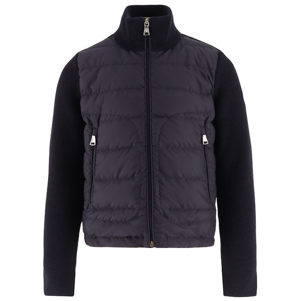 Moncler Cardigan - Uld/Dun - Navy