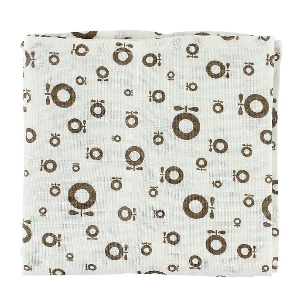 Katvig Stofble - 80x80 - Creme m. Æbler