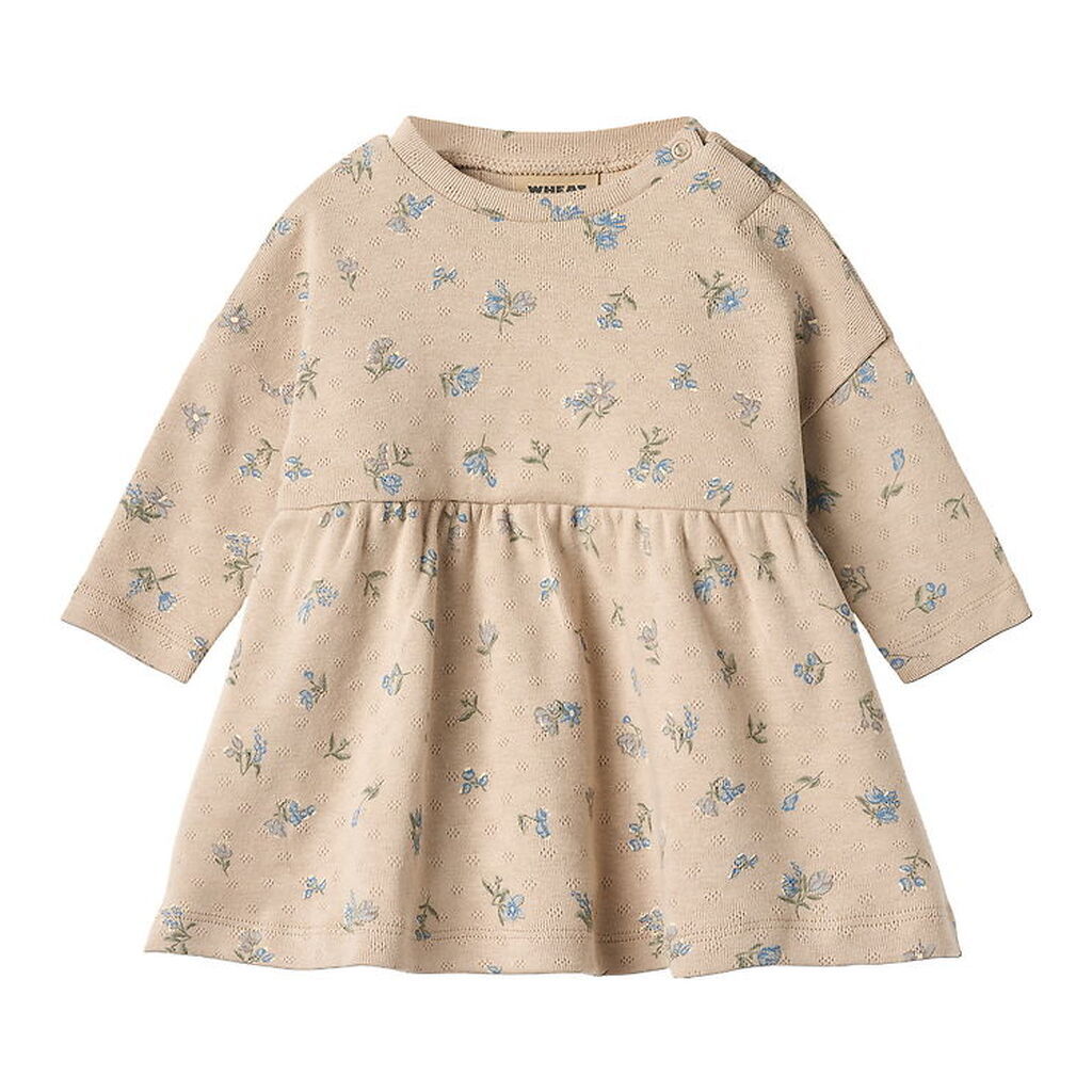 Wheat Kjole - Emmy - Warm Sand Flowers