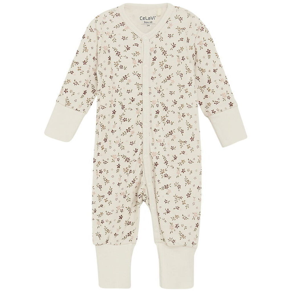 CeLaVi Heldragt - Uld - Marron m. Blomster