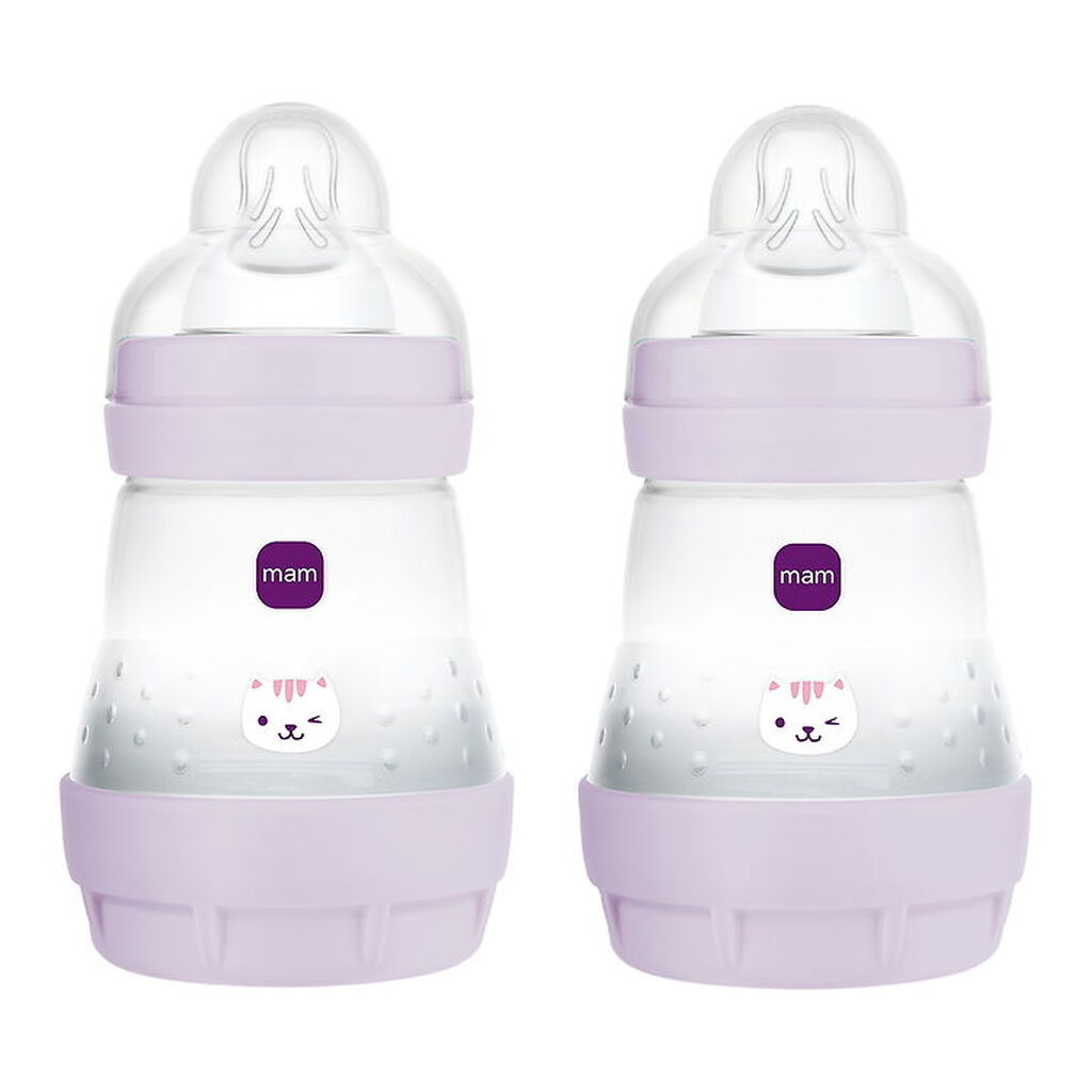 MAM Sutteflaske - Easy Start Anti-Colic - 160ml - 2-pak - Lilla