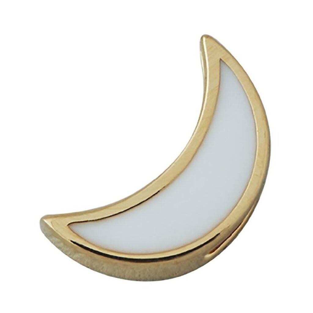 Design Letters Vedhæng Til Halskæde - Måne - Guld/Hvid