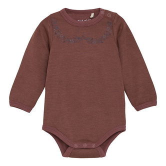 CeLaVi Body l/æ - Uld - Marron m. Print