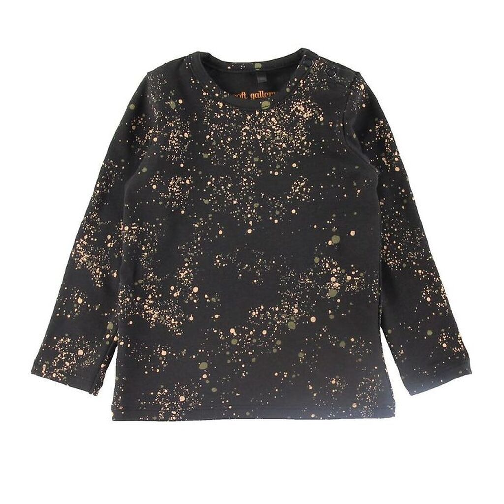 Soft Gallery Bluse - Bella - Jet Black m. Splash