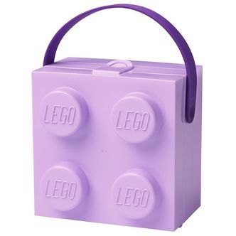 LEGOÂ® Storage Madkasse - 11,5x15,5x15,8 - 4 Knopper - Lavender