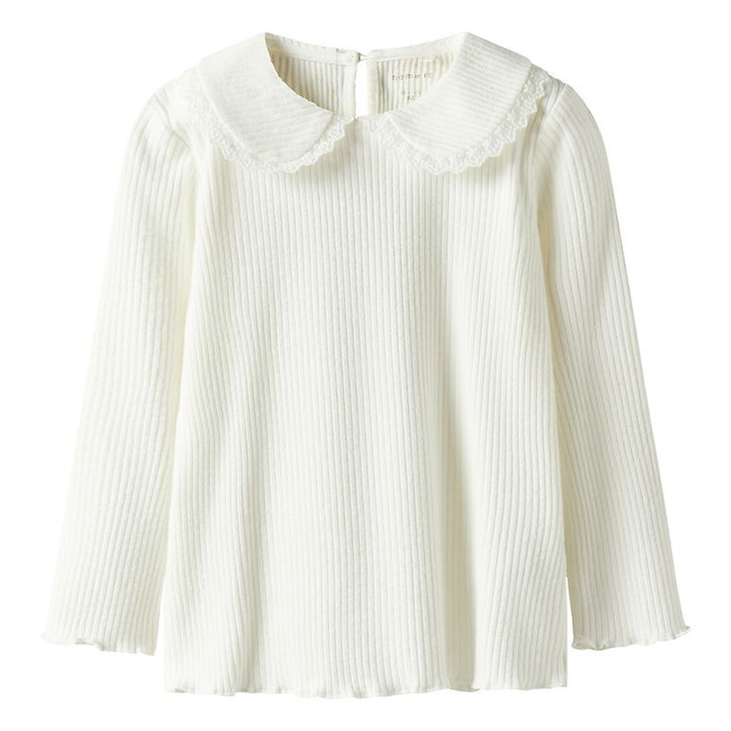 Name It Bluse - Rib - NmfBalia - Bright White