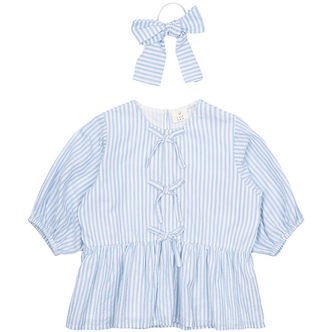 The New Top & Hårelastik - TnNalani - White Swan Striped