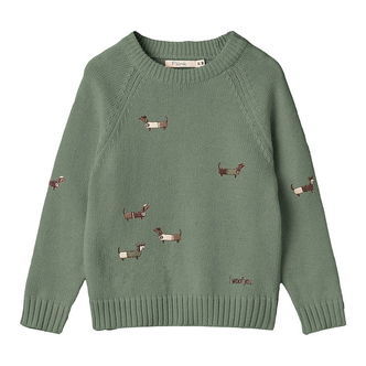 Fliink Bluse - Strik - Mahdi Dog - Hedge Green