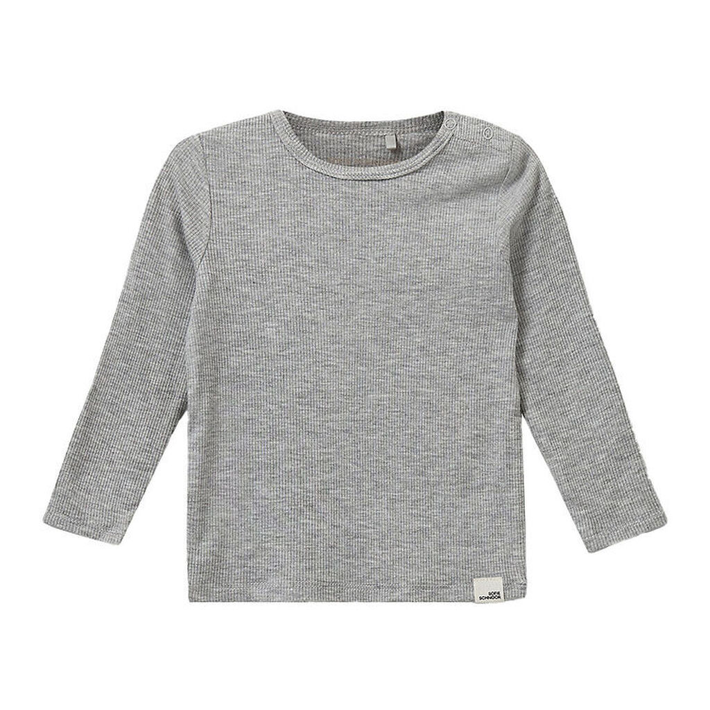 Sofie Schnoor Bluse - Rib - Petriciasb - Gråmeleret