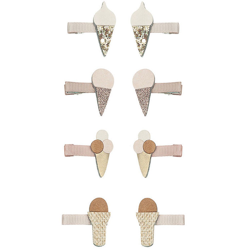 Mimi & Lula Hårspænder - 8-pak - 3 cm - Mini Ice Cream By The Se