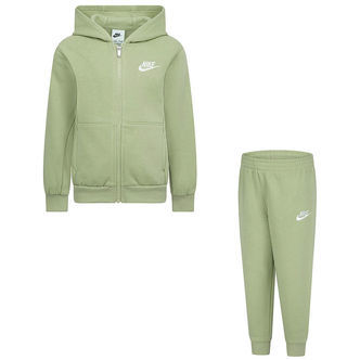 Nike Sweatsæt - Oil Green m. Hvid