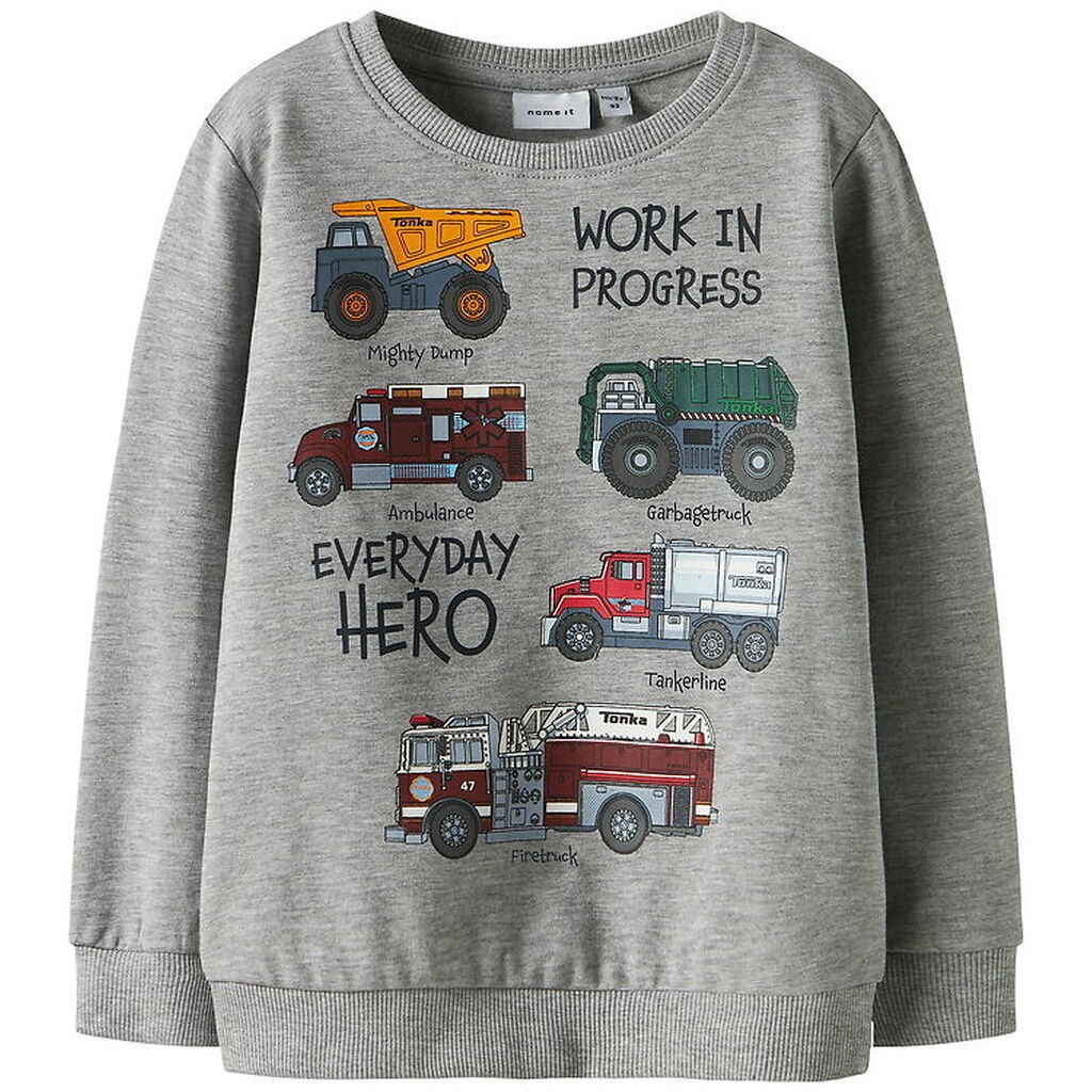 Name It Sweatshirt - Tonka - NmmOrson - Grey Melange