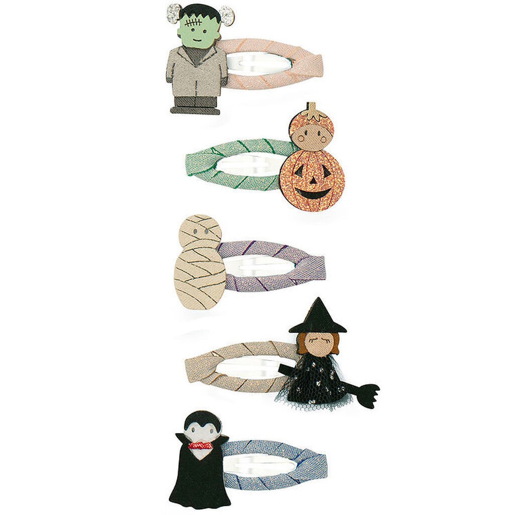 Mimi & Lula Hårspænder - 5-pak - 4 cm - Mini Monster