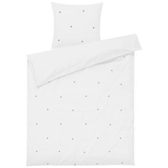 Juna Sengetøj - Daisy - Junior - Hvid/Lyseblå