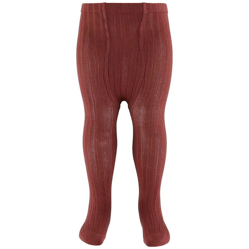 Condor Strømpebukser - Rib - Rustrød