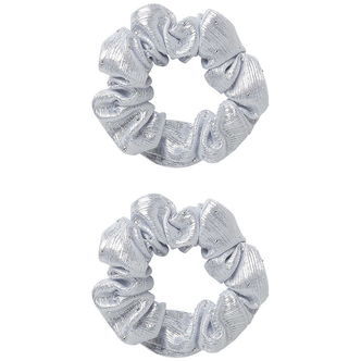Name It Scrunchies - 2-pak - NkfRiglitter - Silver