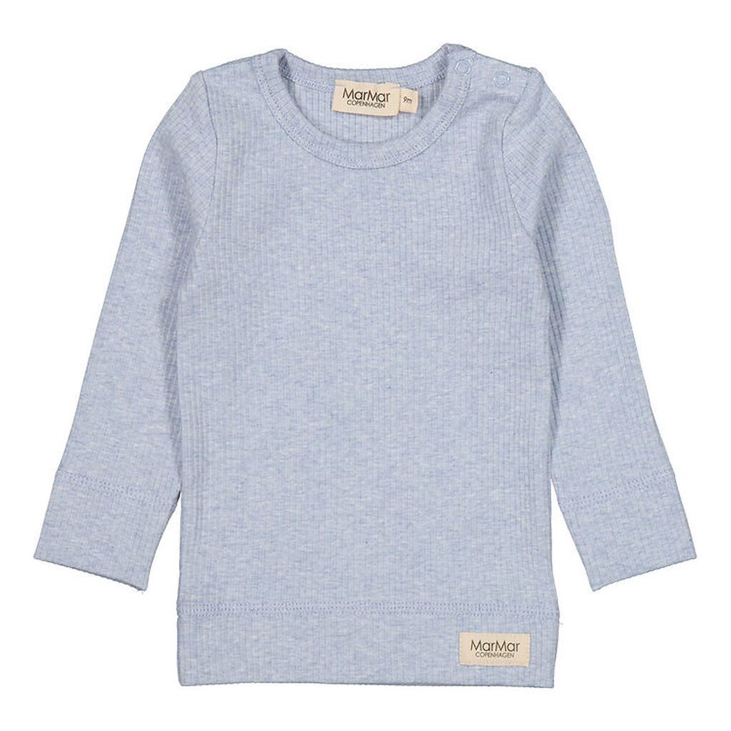 MarMar Bluse - Rib - Modal - Plain - Fresh Air Melange