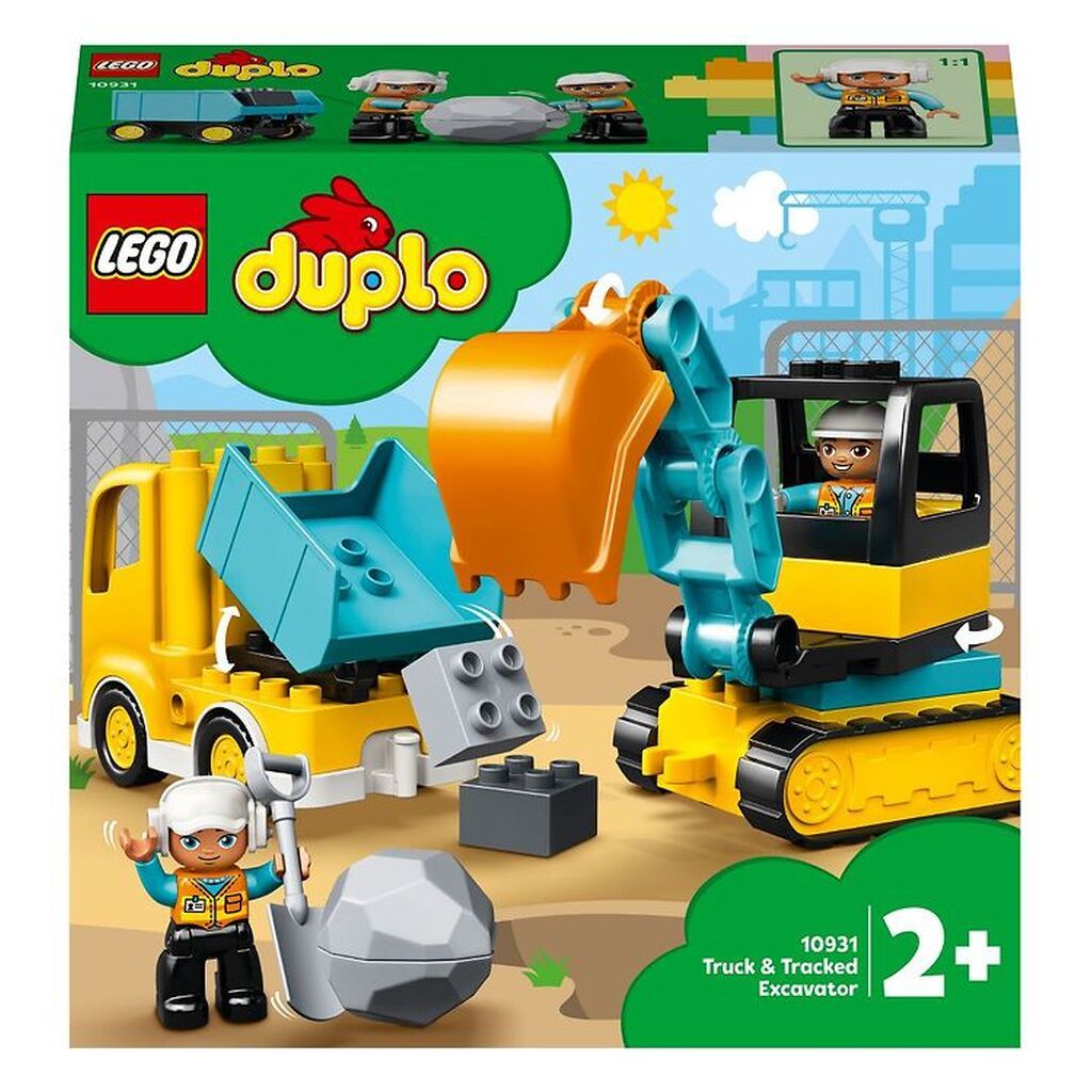 LEGOÂ® DUPLOÂ® - Lastbil Og Gravemaskine På La... 10931 - 20 Dele