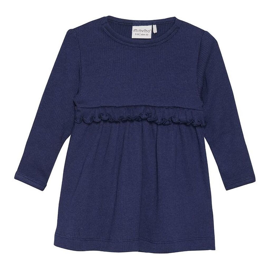 Minymo Kjole - Rib - Dark Navy