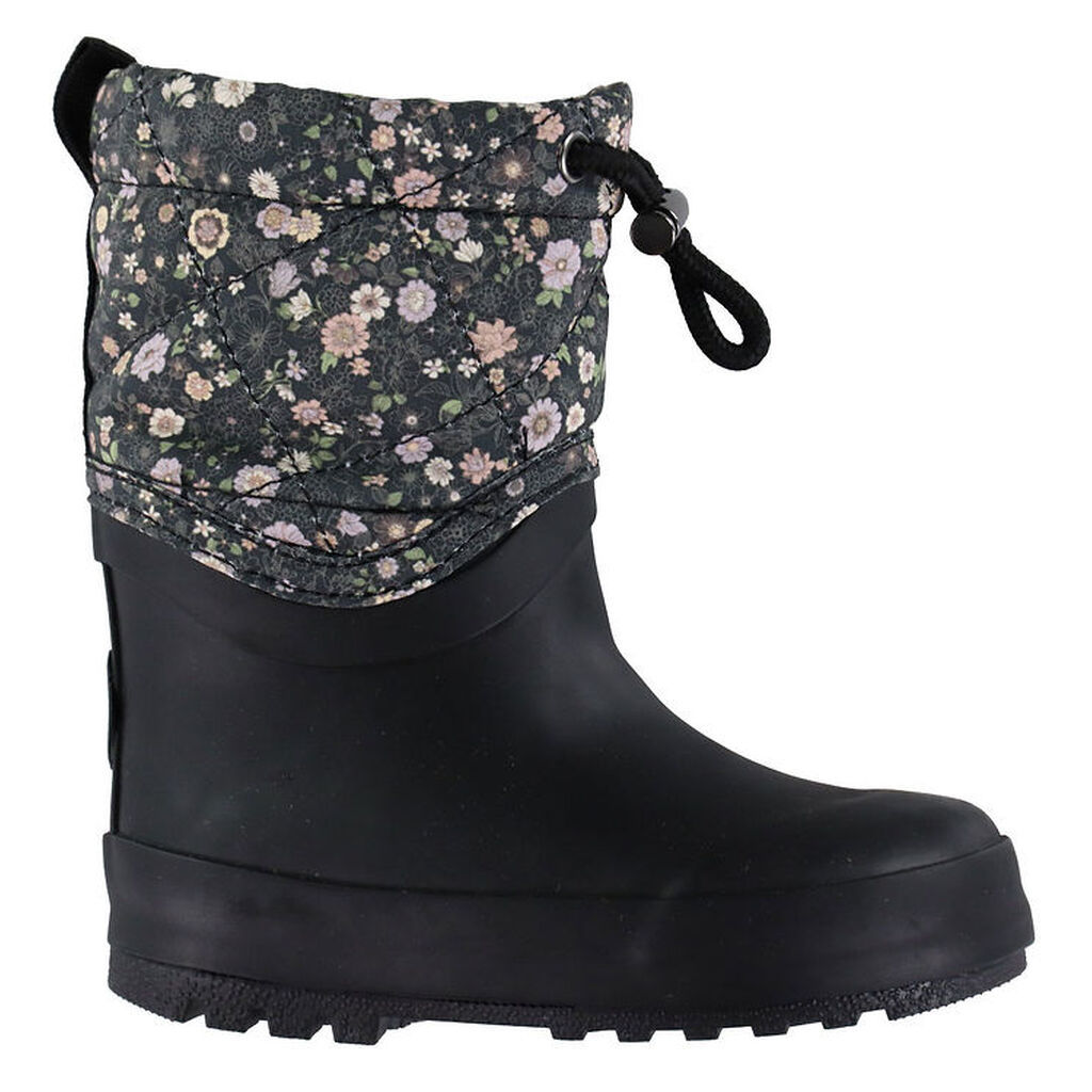 Wheat Termostøvler - Drizzle - Black Sea Open Flowers
