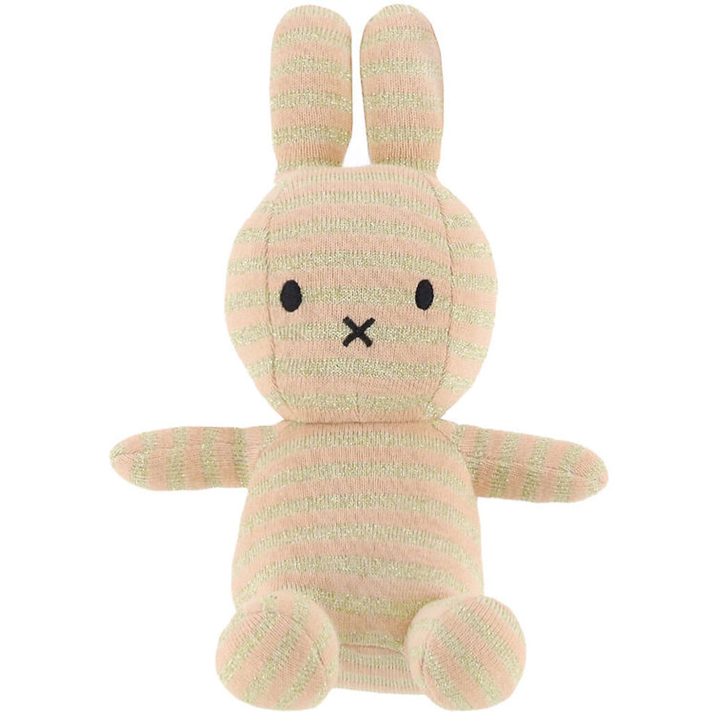 Bon Ton Toys Bamse - 23 cm - Miffy Organic Cotton - Stripe Pink