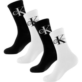Calvin Klein Strømper - 4-pak - Sort/Hvid m. Logo