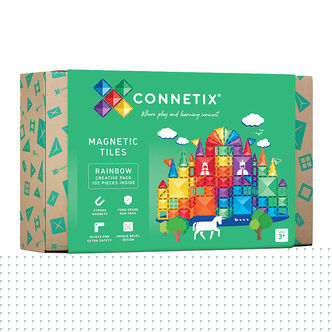 Connetix Magnetsæt - 102 Dele - Rainbow Creative Pack