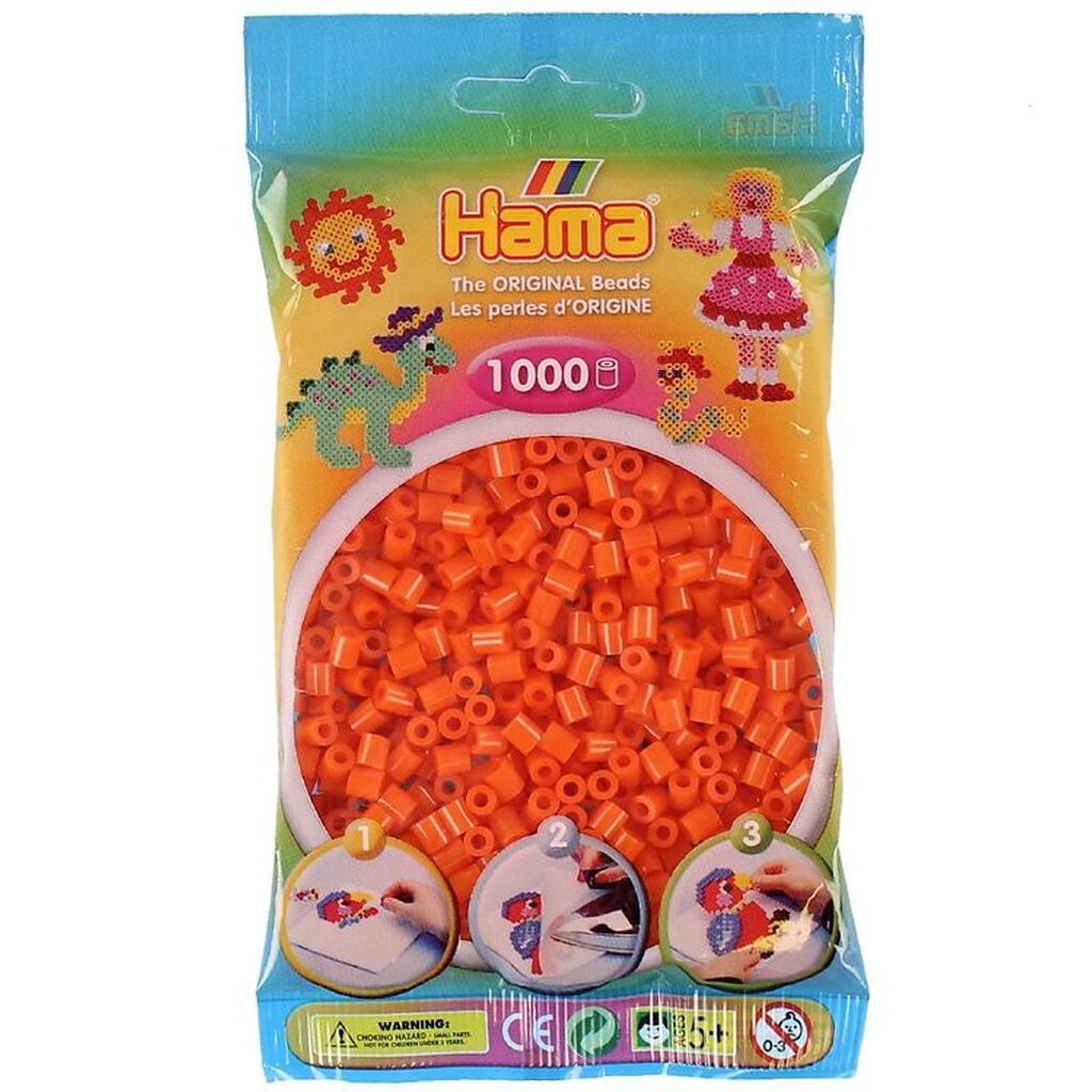 Hama Midi Perler - 1000 stk. - 04 Orange