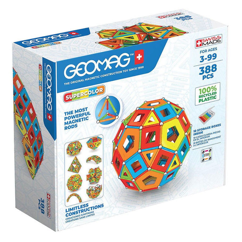 Geomag Magnetsæt - Supercolor Panels Masterbox - 388 Dele