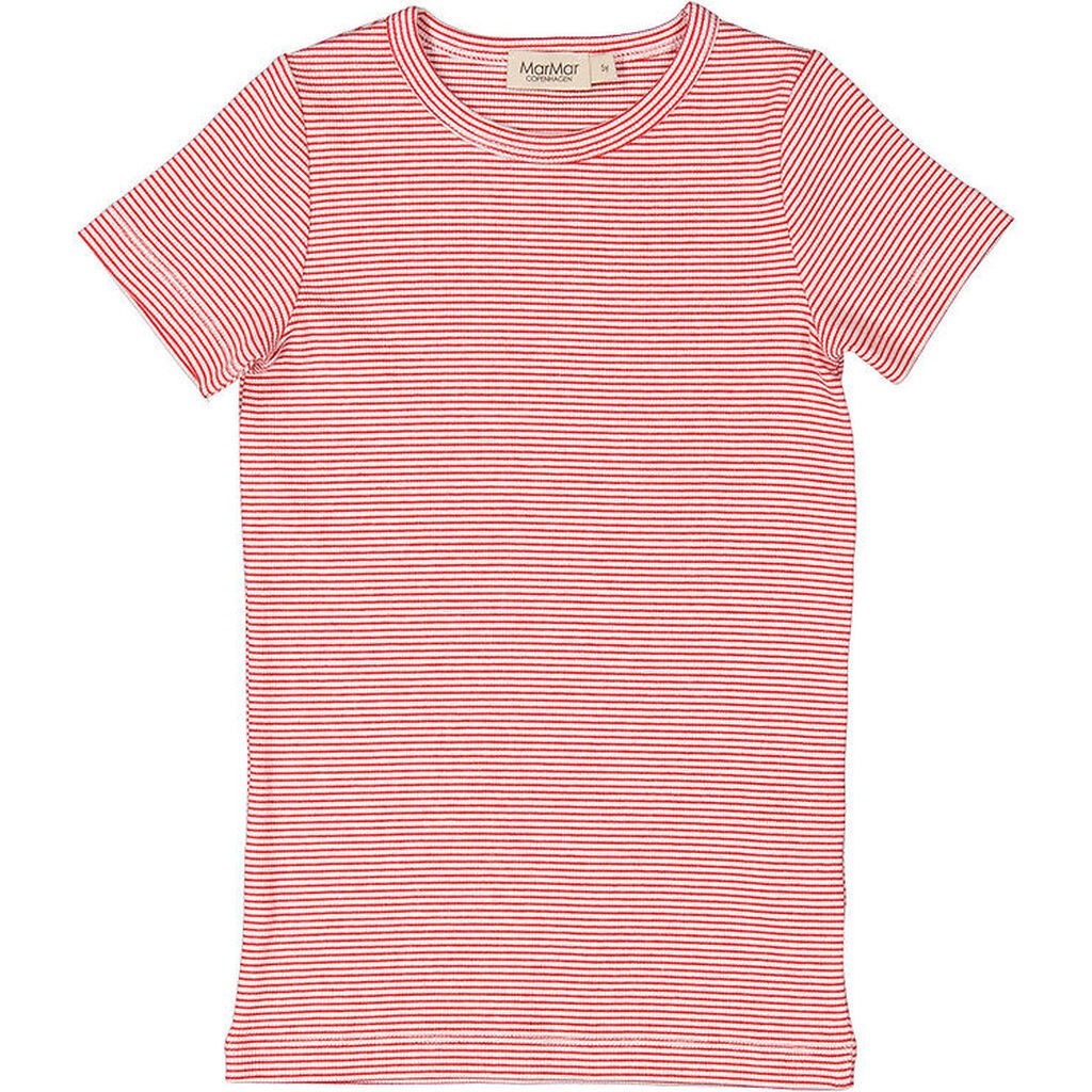 MarMar T-shirt - Rib - Modal - Tago - Red Stripe