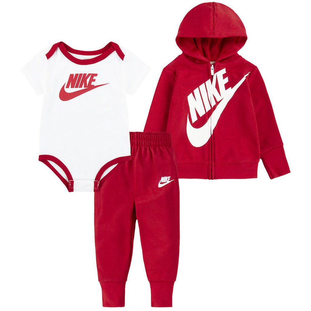Nike Sæt - Cardigan/Sweatpants/Body k/æ - Gym Red