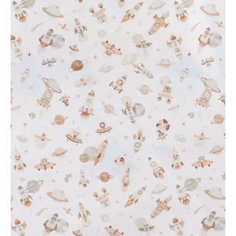 Nørgaard Madsens Sengetøj - Poplin - Voksen - Hvid m. Rumrakette