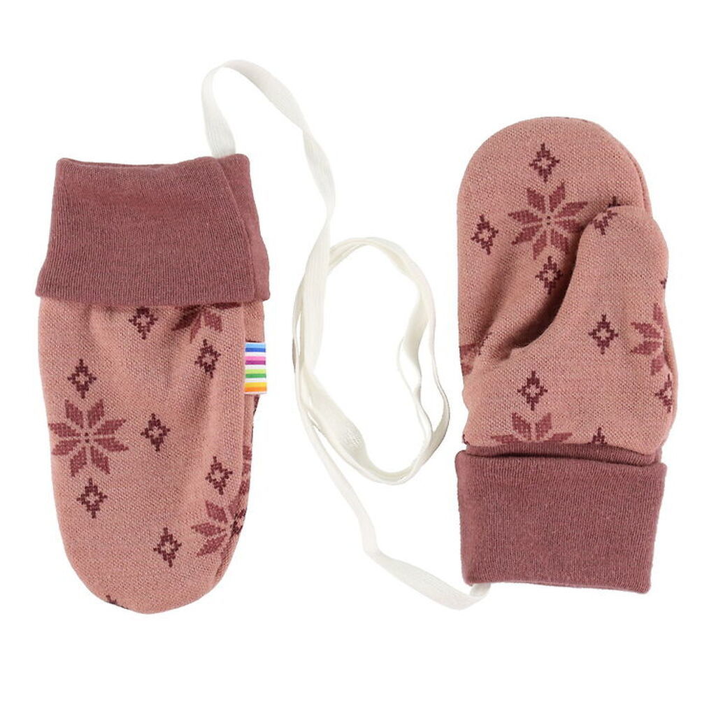 Joha Luffer m. Tommel - Uld/Bomuld - Rose m. Snefnug