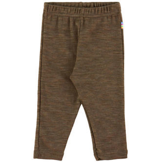 Joha Leggings - Uld/Silke - Brun Meleret