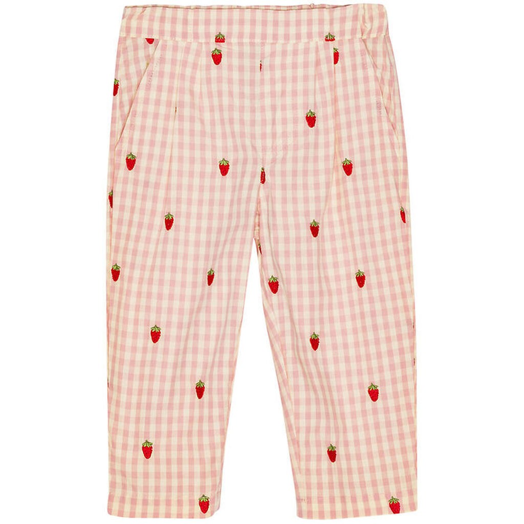 Flöss Bukser - Dolly - Pink Berry Gingham