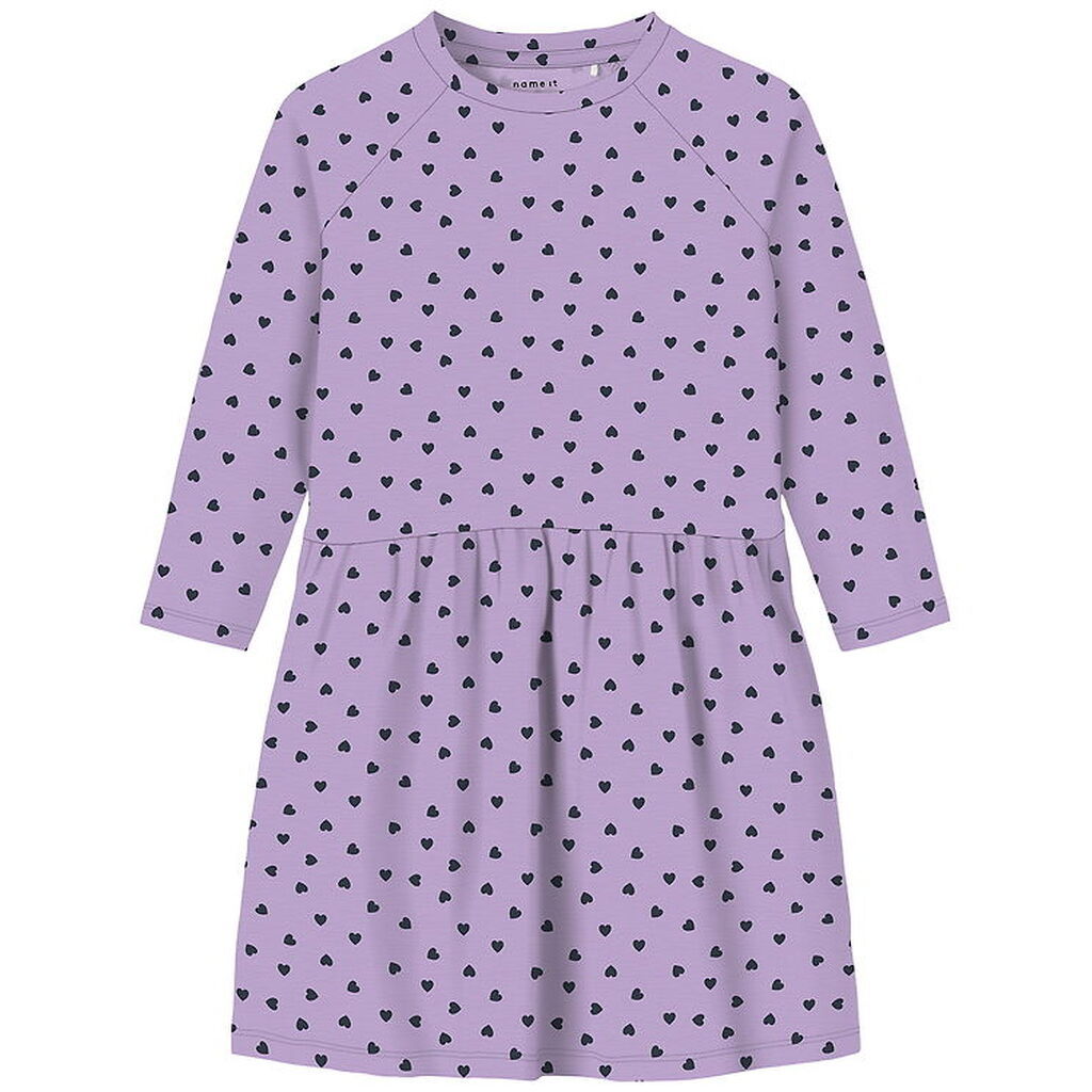 Name It Kjole - NmfPbelle - Lavendula/Heart In Dark Sapphire