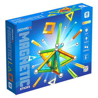 Gemag Magnetsæt - Sticks - 32 Dele