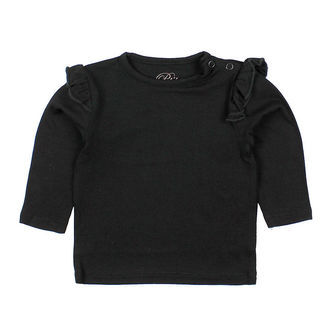 Petit by Sofie Schnoor Bluse - Sort m. Flæser