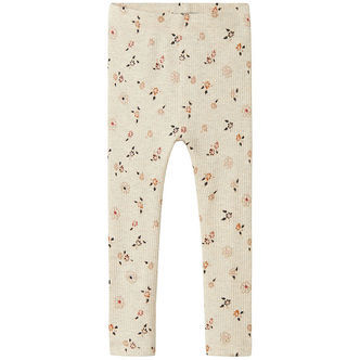 Name It Leggings - Rib - NmfPosana - Peyote Melange m. Glimmer