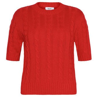 Grunt T-shirt - Strik - Gru - Rød