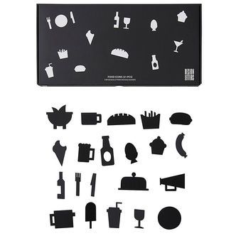 Design Letters Ikoner - Mad - Sort