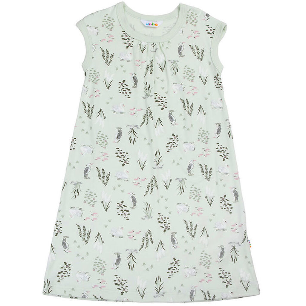 Joha Natkjole - Viskose/Bambus - Mynte m. Svaner
