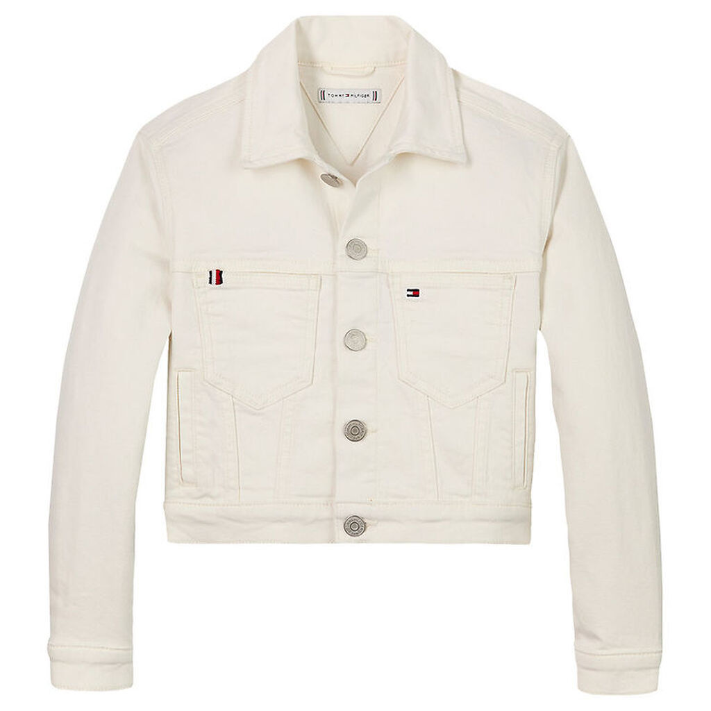Tommy Hilfiger Denimjakke - Trucker - Hvid