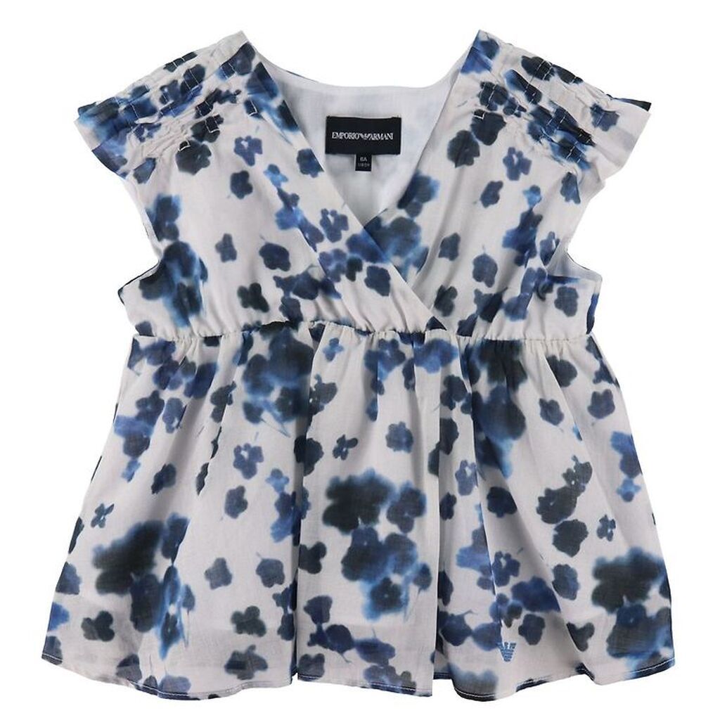 Emporio Armani Top - Hvid/Blåblomstret