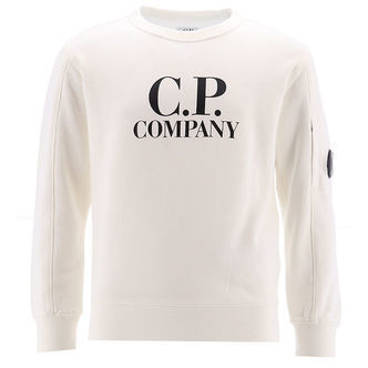 C.P. Company Sweatshirt - Gauze White m. Logo
